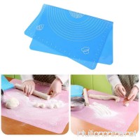 Meflying Silicone Pastry Mat Square Food Grade Silicone Mat Cake Pastry Kitchen Baking Tool (Blue) - B07G795Z33